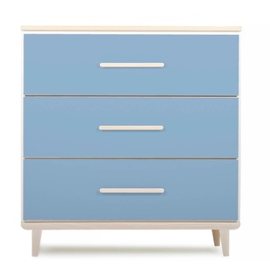 Commode 3 tiroirs NADO Retro finition frêne capri blue