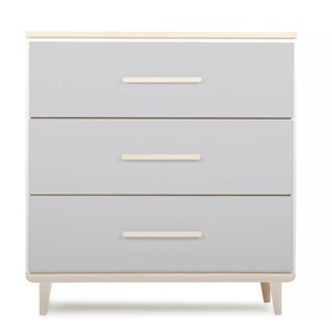 Commode 3 tiroirs NADO Retro finition frêne manhattan grey