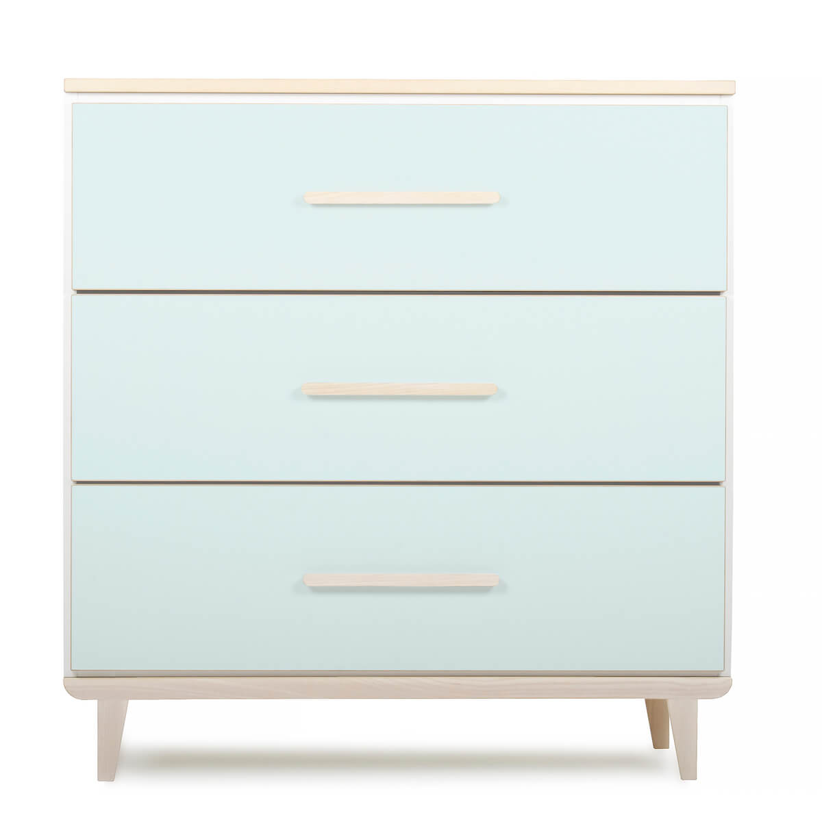 Commode 3 tiroirs NADO Retro finition frêne mint
