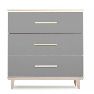 Commode 3 tiroirs NADO Retro finition frêne slate grey
