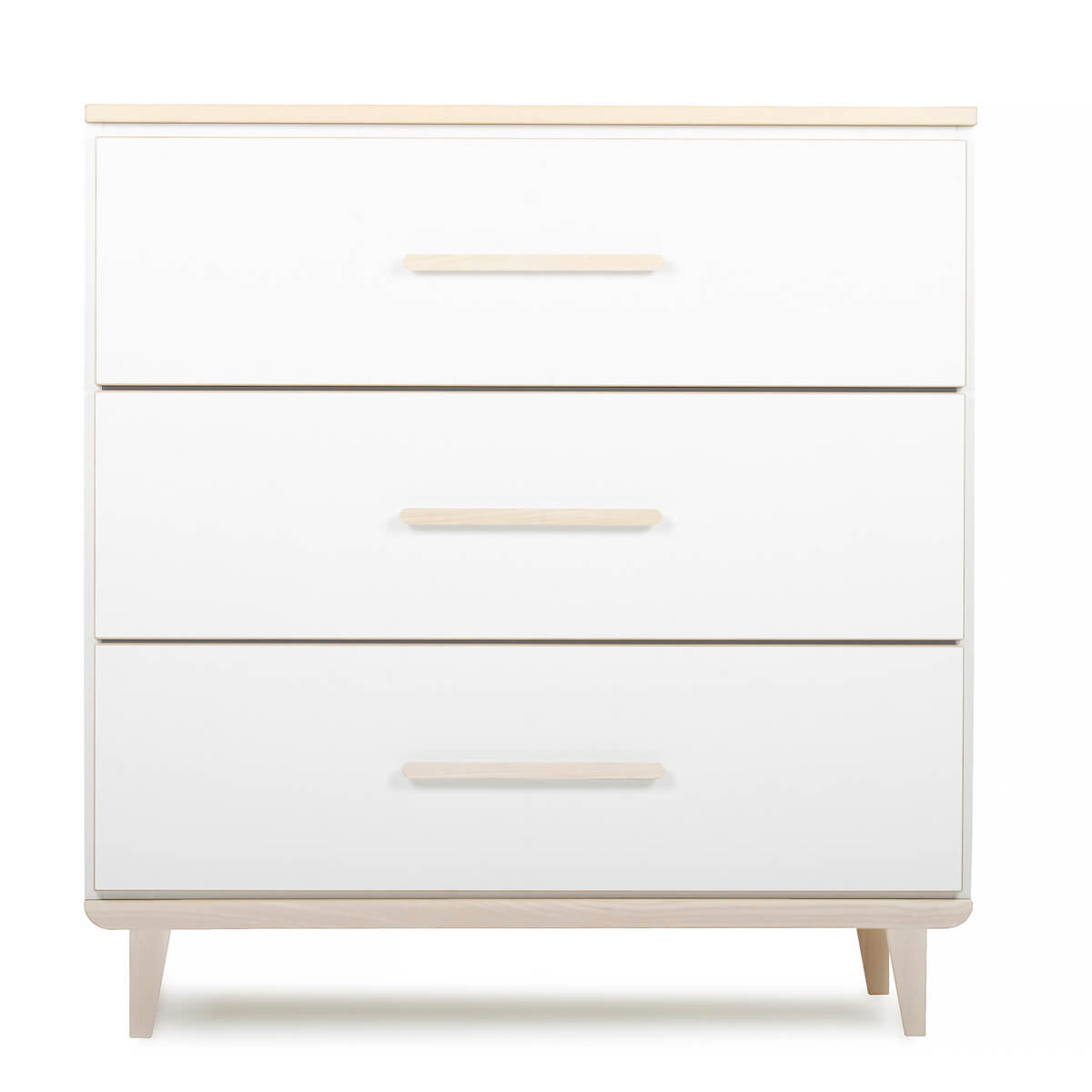 Commode 3 tiroirs NADO Retro finition frêne white