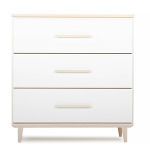 Commode 3 tiroirs NADO Retro finition frêne white