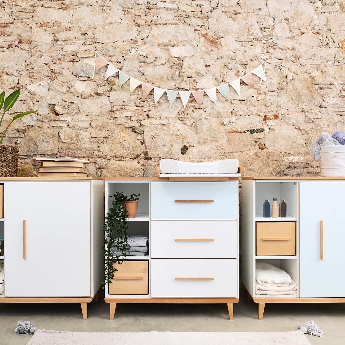 Commode 3 tiroirs NADO sky blue