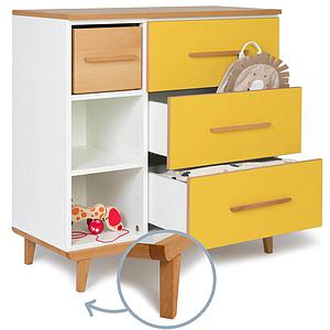Commode 3 tiroirs NADO sunshine yellow 