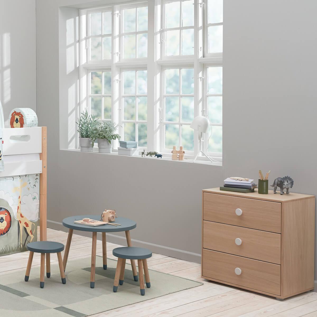 Commode 3 tiroirs POPSICLE Flexa chêne-blanc