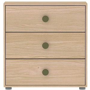 Commode 3 tiroirs POPSICLE Flexa chêne-kiwi
