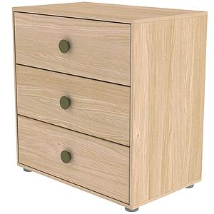 Commode 3 tiroirs POPSICLE Flexa chêne-kiwi