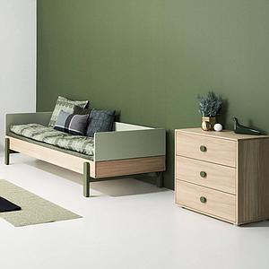 Commode 3 tiroirs POPSICLE Flexa chêne-kiwi
