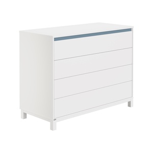 Commode 4 tiroirs OLLI Paidi blanc bleu mat