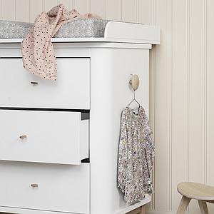 Commode 6 tiroirs plan à langer xl WOOD Oliver Furniture blanc-chêne