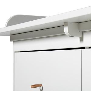 Commode 6 tiroirs plan à langer xl WOOD Oliver Furniture blanc-chêne