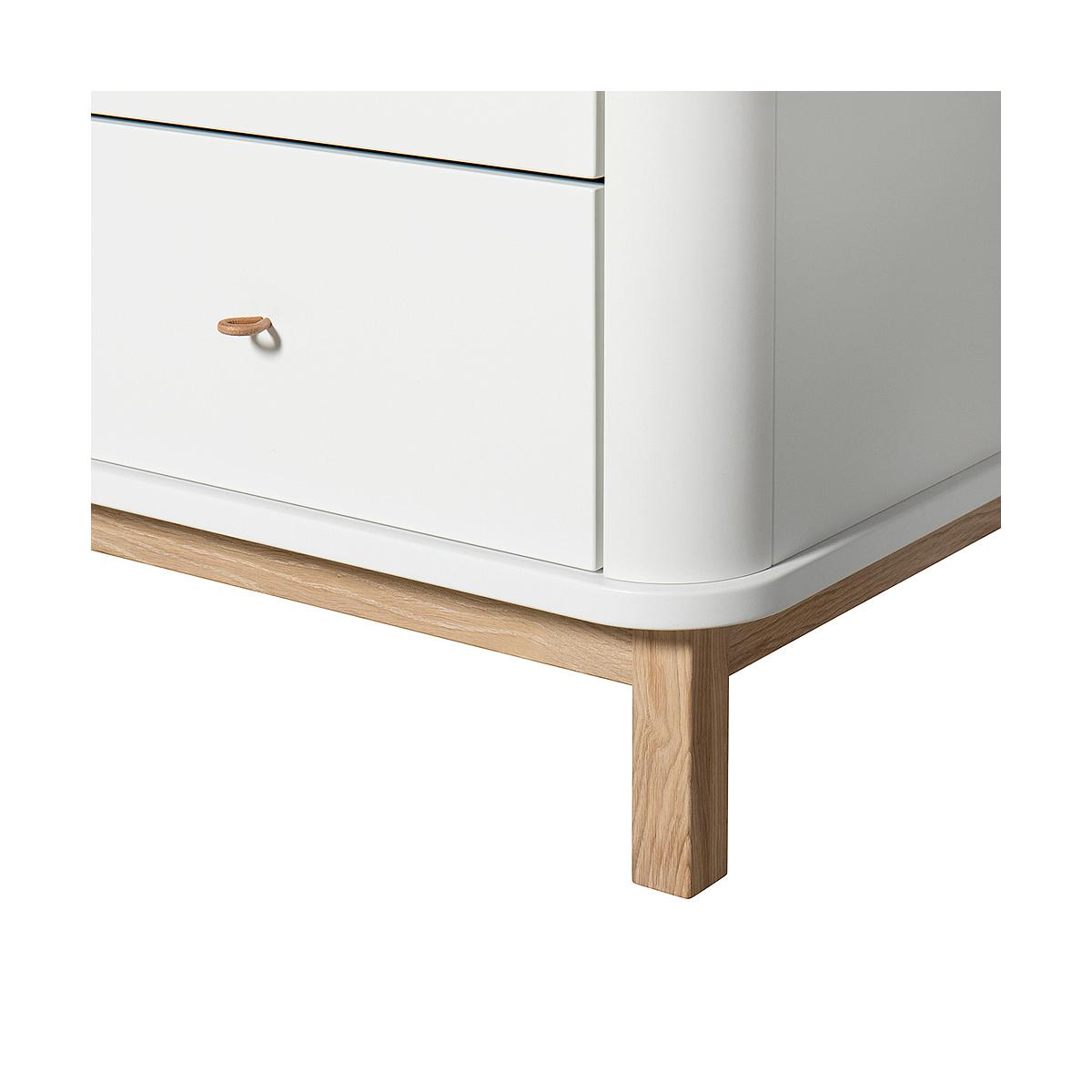 Commode 6 tiroirs WOOD Oliver Furniture blanc-chêne