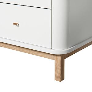 Commode 6 tiroirs WOOD Oliver Furniture blanc-chêne