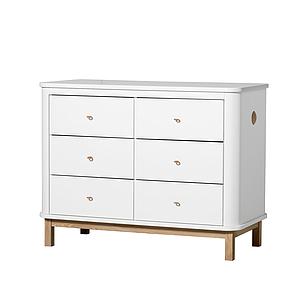 Commode 6 tiroirs WOOD Oliver Furniture blanc-chêne