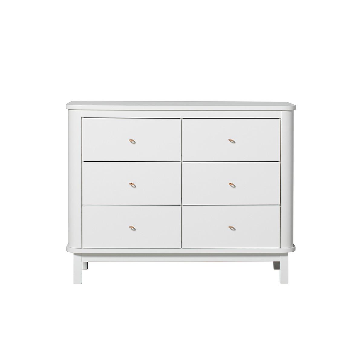 Commode 6 tiroirs WOOD Oliver Furniture blanc