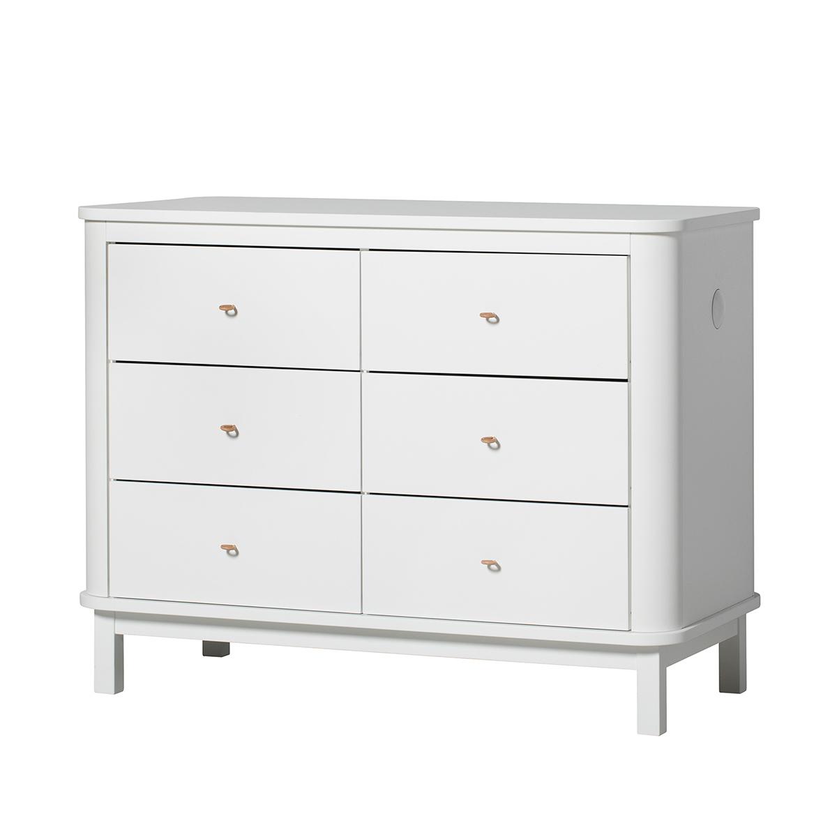 Commode 6 tiroirs WOOD Oliver Furniture blanc