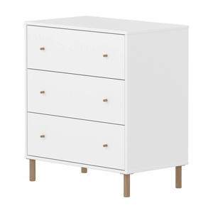 Commode à 3 tiroirs avec pied SAGA Flexa blanc oak