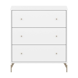 Commode à 3 tiroirs avec pied SAGA Flexa blanc oat