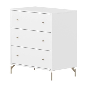 Commode à 3 tiroirs avec pied SAGA Flexa blanc oat