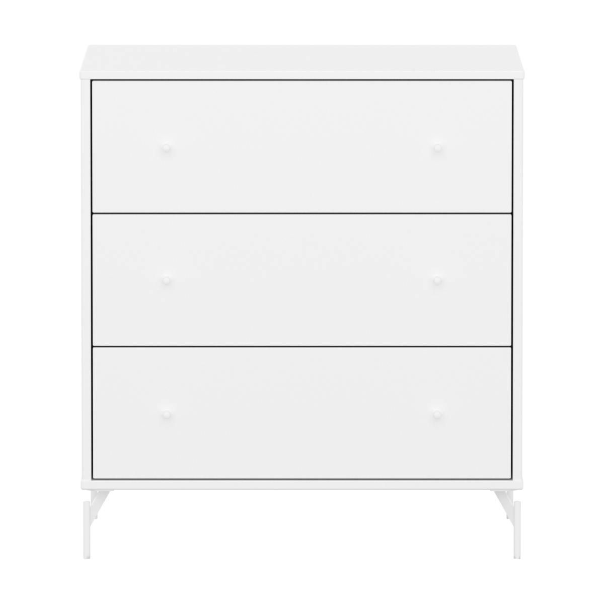 Commode à 3 tiroirs avec pied SAGA Flexa blanc