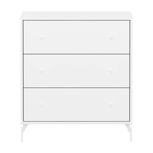 Commode à 3 tiroirs avec pied SAGA Flexa blanc