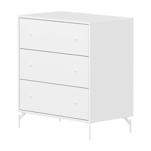 Commode à 3 tiroirs avec pied SAGA Flexa blanc