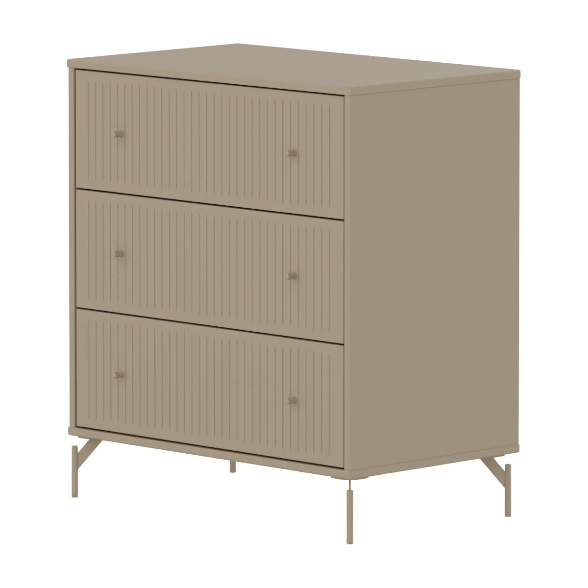 Commode à 3 tiroirs rainures avec pied SAGA Flexa oat