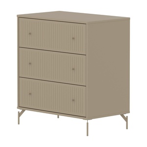 Commode à 3 tiroirs rainures avec pied SAGA Flexa oat