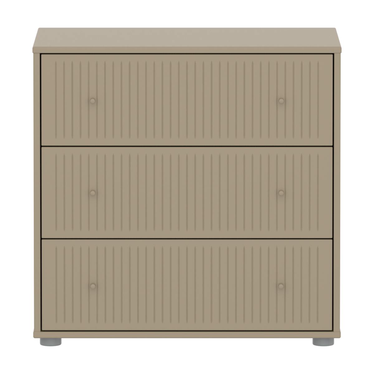 Commode à 3 tiroirs rainures SAGA Flexa oat