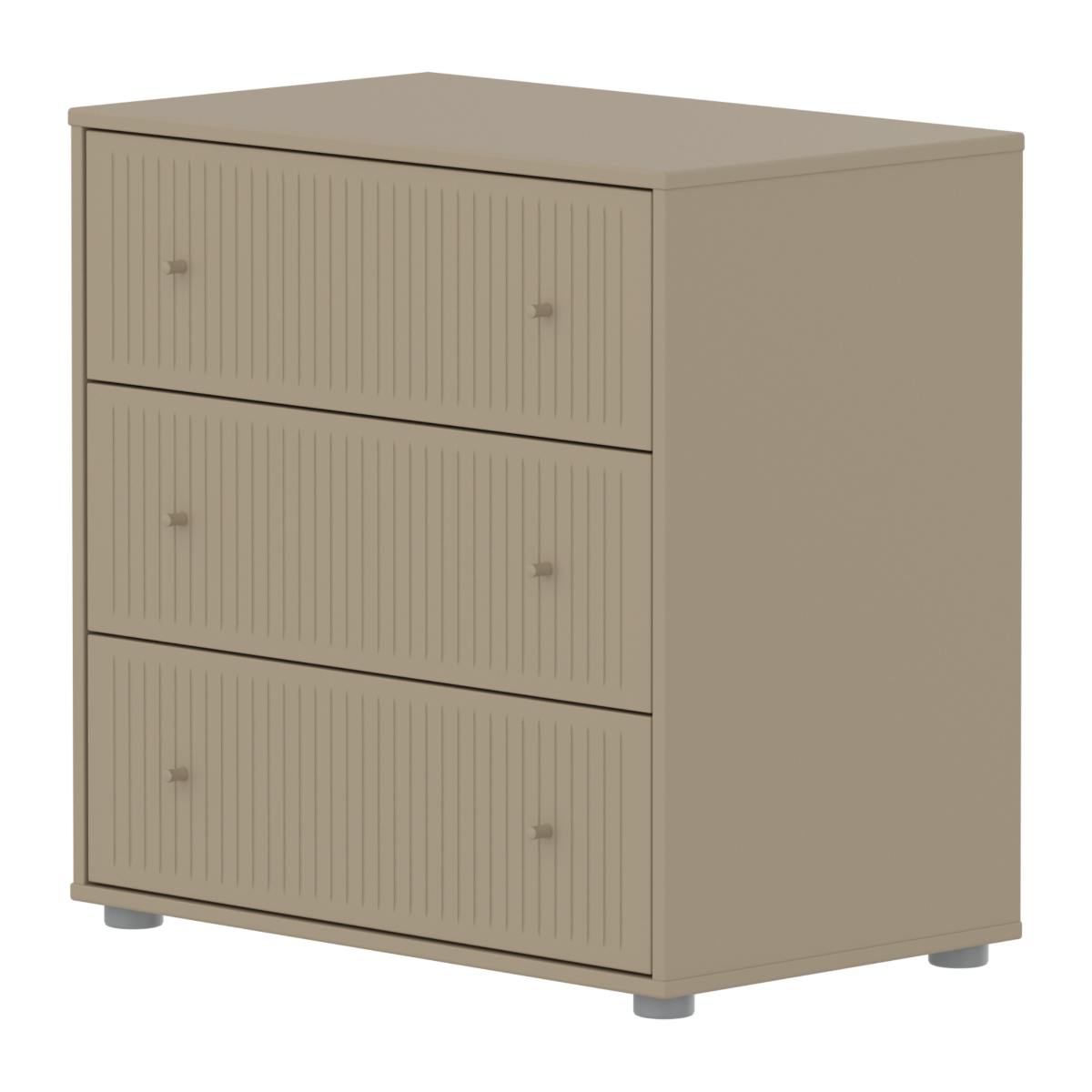Commode à 3 tiroirs rainures SAGA Flexa oat