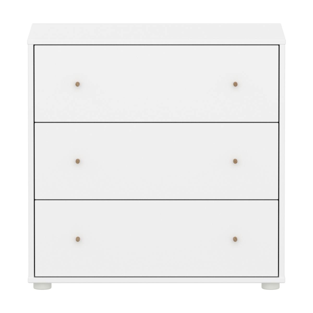 Commode à 3 tiroirs SAGA Flexa blanc oak