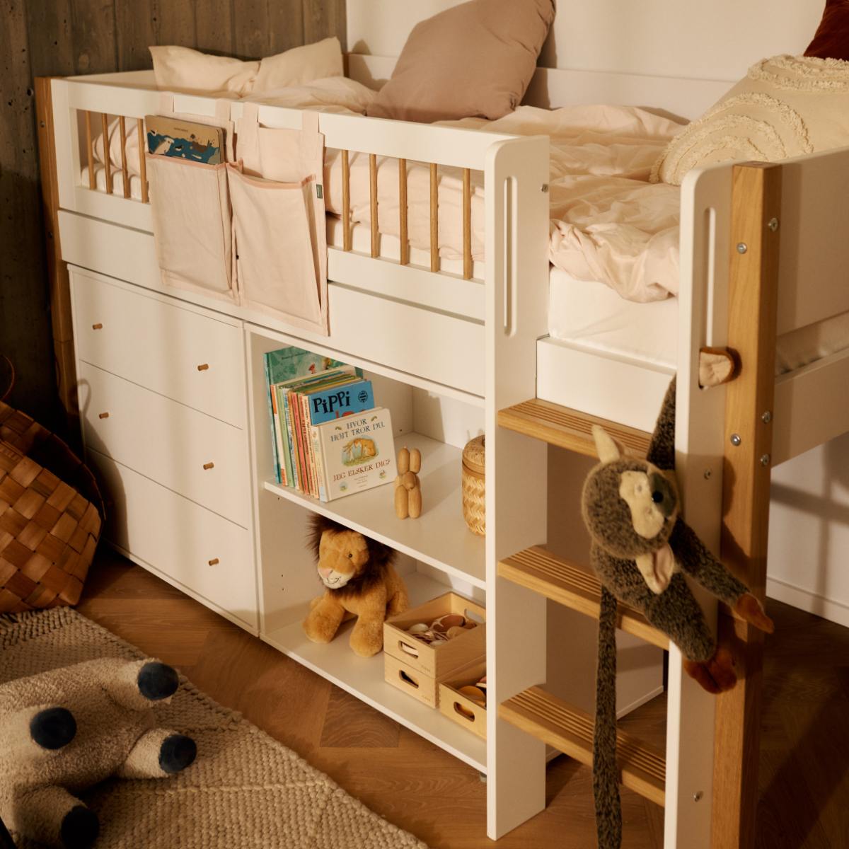 Commode à 3 tiroirs SAGA Flexa blanc oak