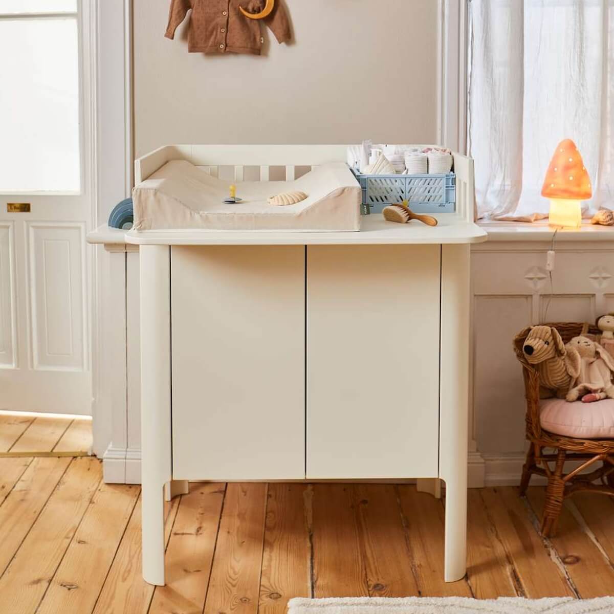 Commode à langer 2 portes NOVA Flexa Cream