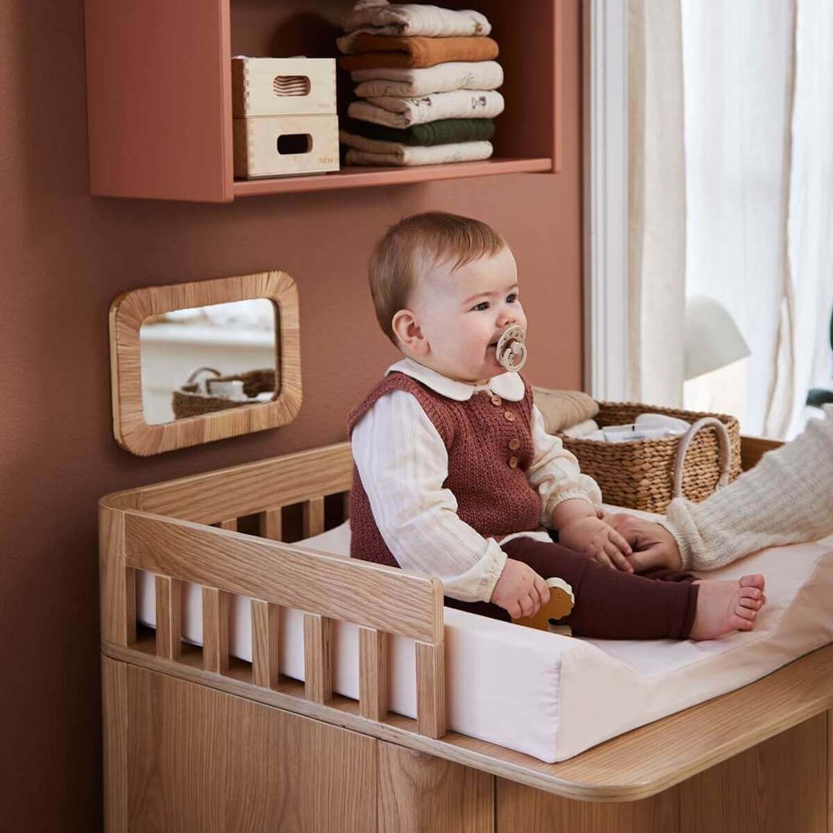 Commode à langer 2 portes NOVA Flexa Oak clear lacq.