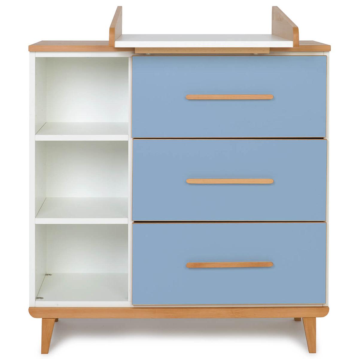 Commode à langer 3 tiroirs NADO capri blue