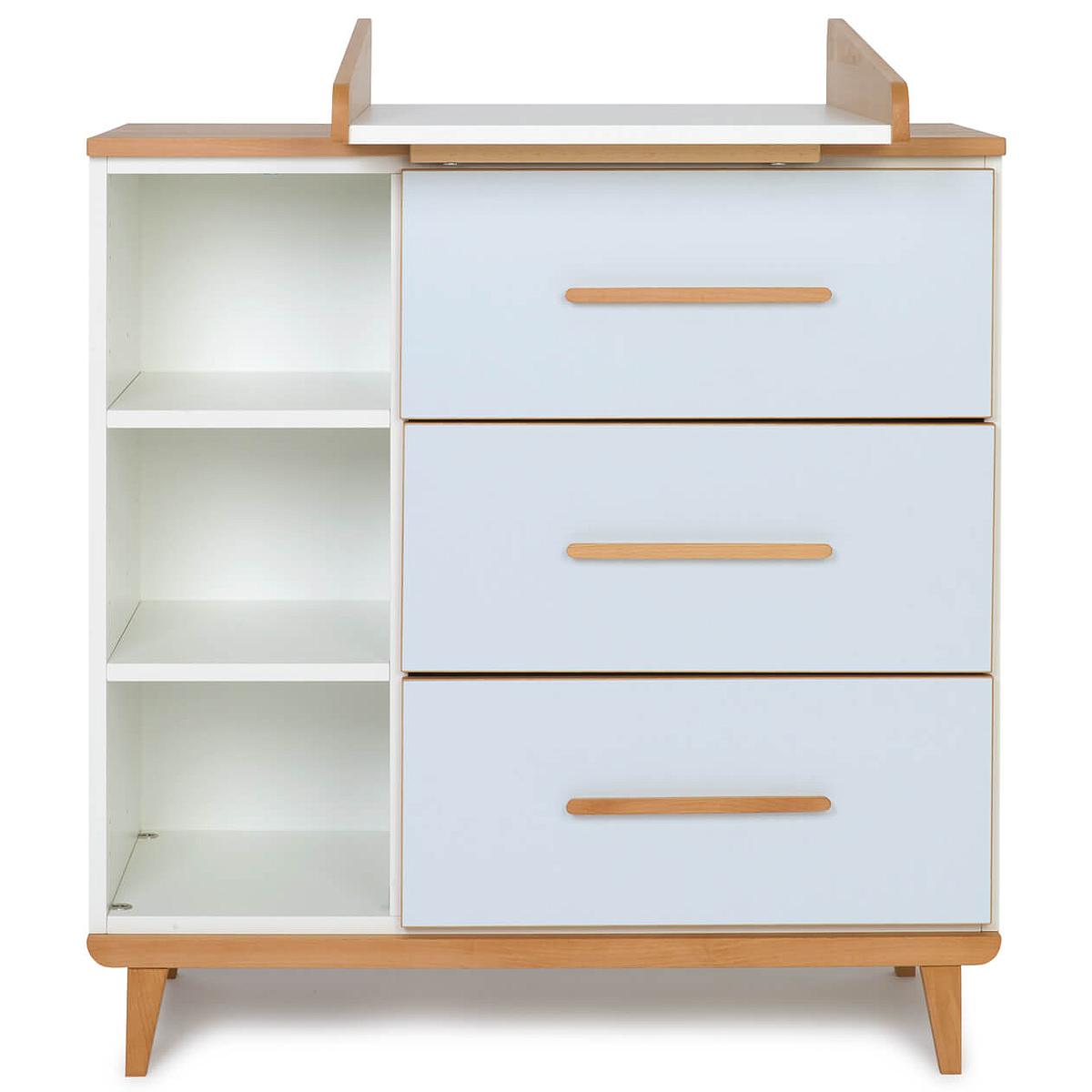 Commode à langer 3 tiroirs NADO sky blue