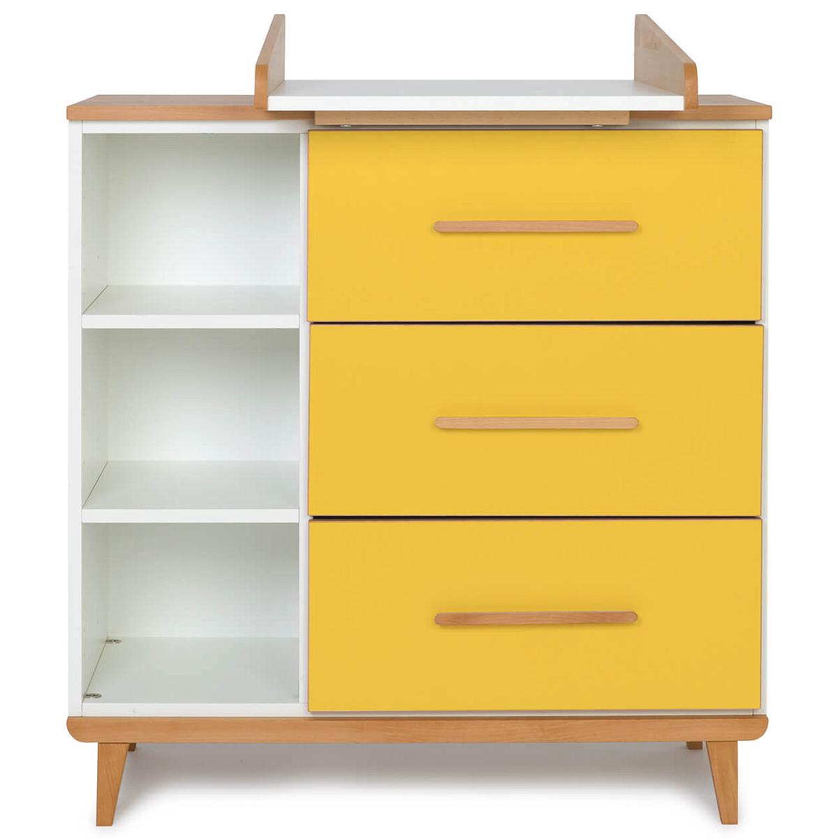 Commode à langer 3 tiroirs NADO sunshine yellow