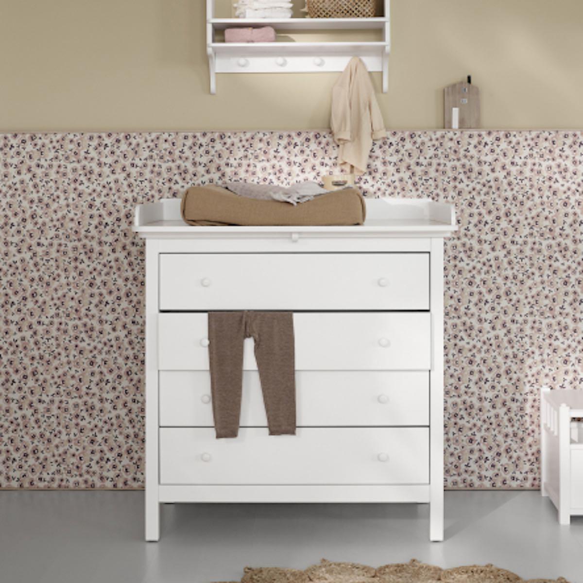 Commode à langer 4 tiroirs SEASIDE Oliver Furniture blanc
