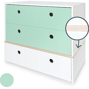Commode COLORFLEX Abitare Kids façades tiroirs mint-mint-white