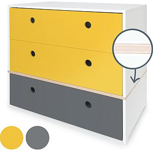 Commode COLORFLEX Abitare Kids façades tiroirs nectar yellow-nectar yellow-space grey