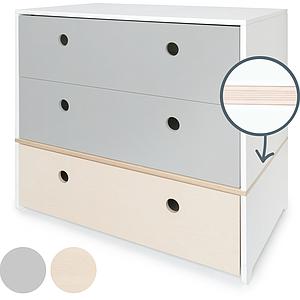 Commode COLORFLEX Abitare Kids façades tiroirs pearl grey-pearl grey-white wash