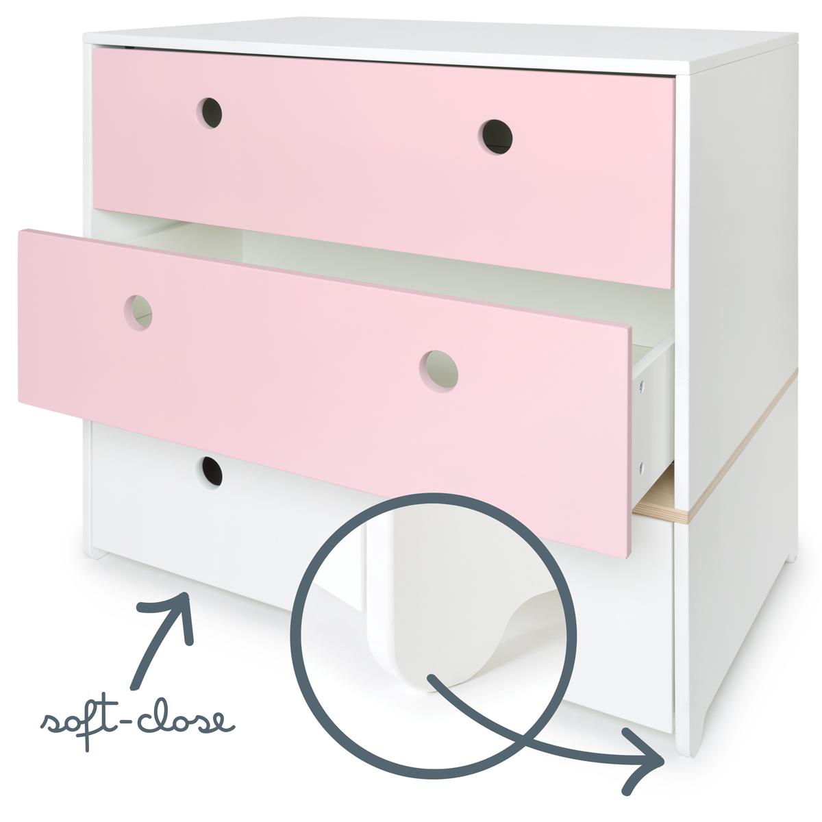Commode COLORFLEX Abitare Kids façades tiroirs sweet pink-sweet pink-white