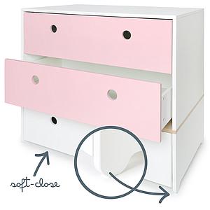 Commode COLORFLEX Abitare Kids façades tiroirs sweet pink-sweet pink-white