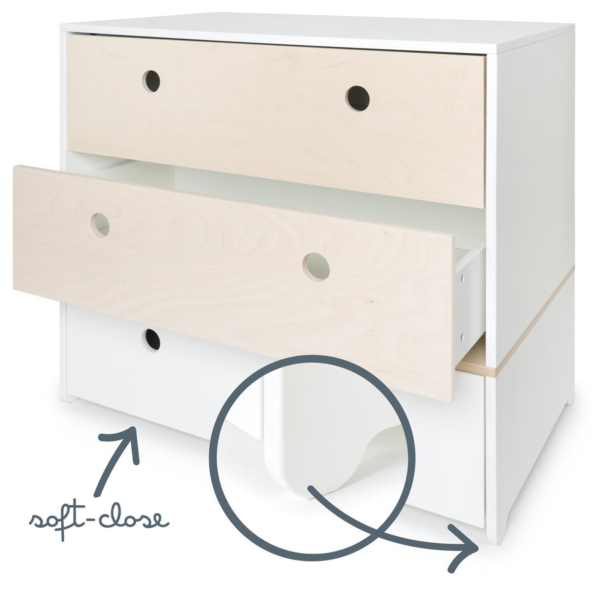 Commode COLORFLEX Abitare Kids façades tiroirs white wash-white wash-white