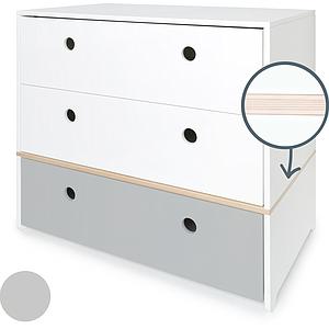 Commode COLORFLEX Abitare Kids façades tiroirs white-white-pearl grey