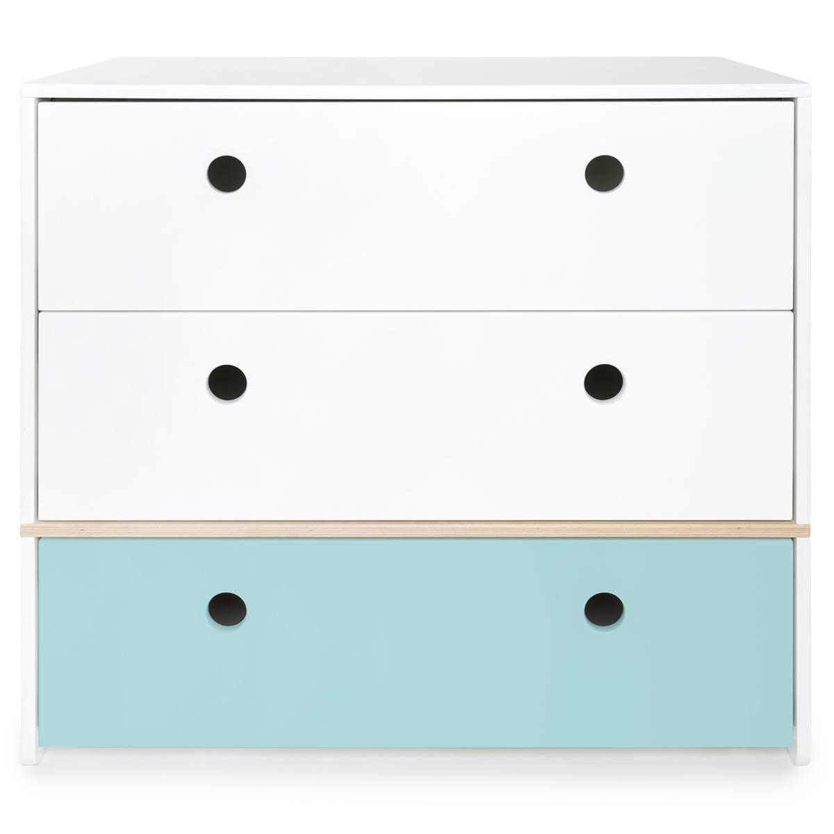 Commode COLORFLEX Abitare Kids façades tiroirs white-white-sky blue 