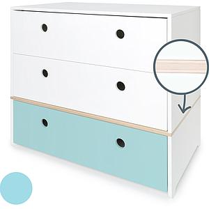 Commode COLORFLEX Abitare Kids façades tiroirs white-white-sky blue 