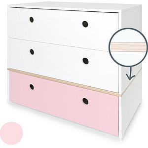 Commode COLORFLEX Abitare Kids façades tiroirs white-white-sweet pink