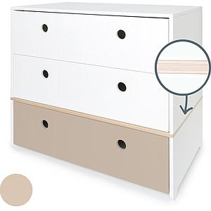 Commode COLORFLEX Abitare Kids façades tiroirs white-white-warm grey