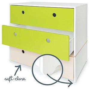 Commode COLORFLEX façades tiroirs lime-lime-white wash